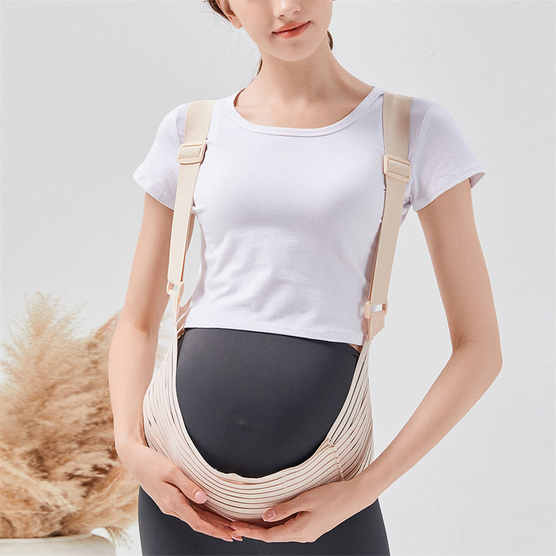 Stretchy Mesh Pregnancy Belly Support Belt with Shoulder Straps