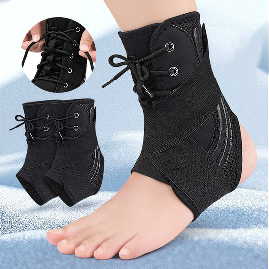 Mesh Breathable Lace Up Ankle Brace for Soccer