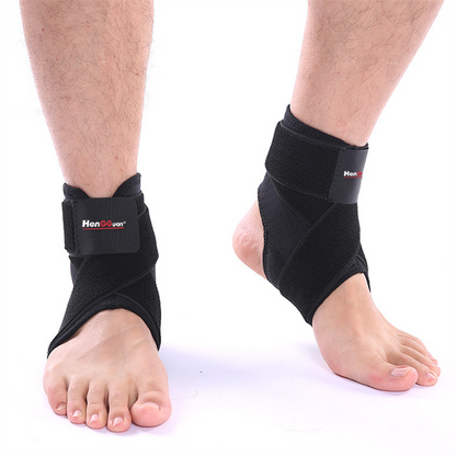 Black Velcro Ankle Brace for Anti Sprain Ankle （1PCS )