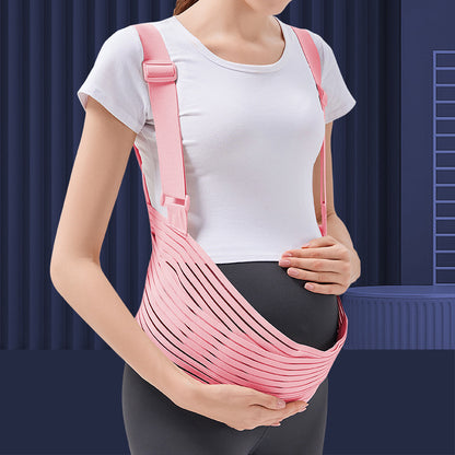 Stretchy Mesh Pregnancy Belly Support Belt with Shoulder Straps