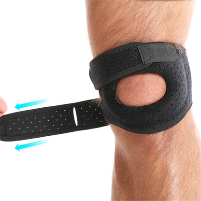 Velcro Black Patella Knee Brace for Anticollision & Shock Absorption
