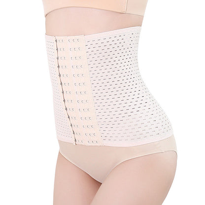 Breathable Adjustable 6 Rows of Hooks Shapewear Postpartum Belly Binder