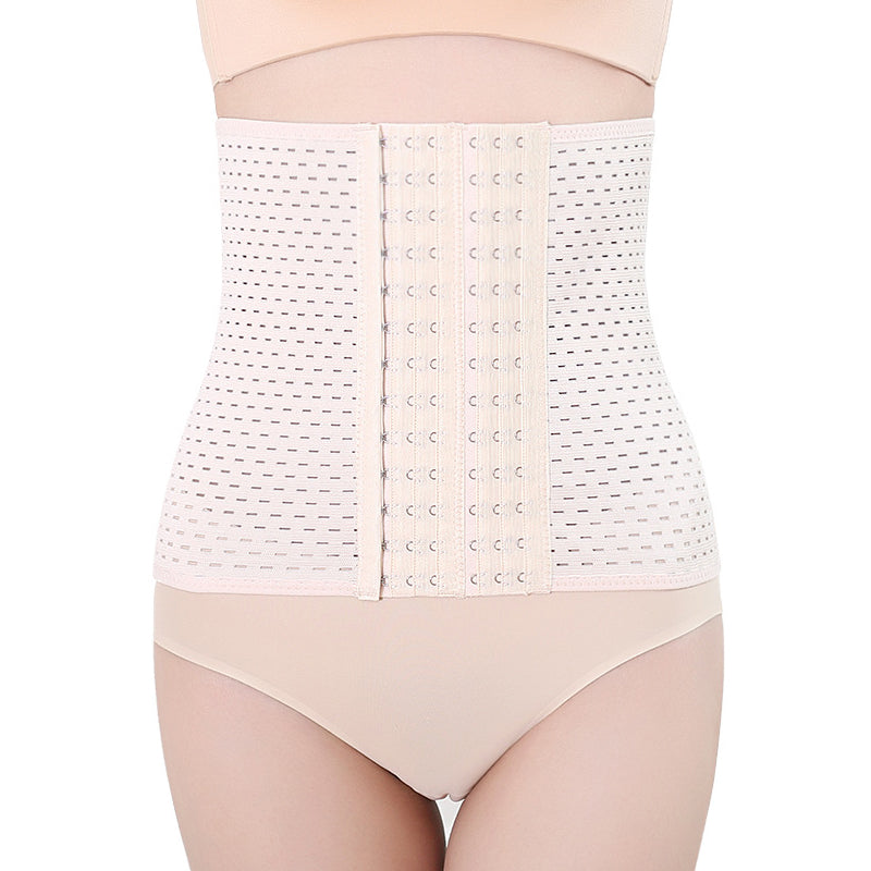 Breathable Adjustable 6 Rows of Hooks Shapewear Postpartum Belly Binder